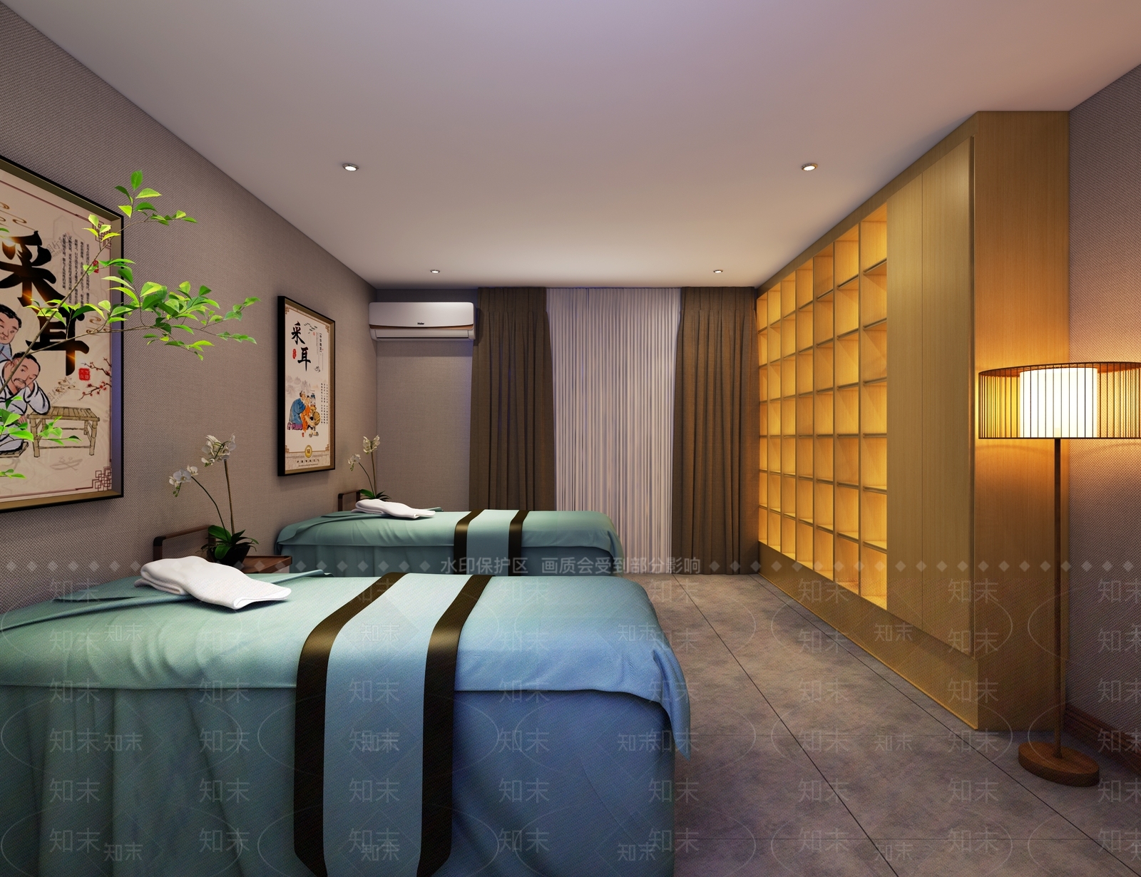 新中式足浴会所3D模型下载【ID:798837106】