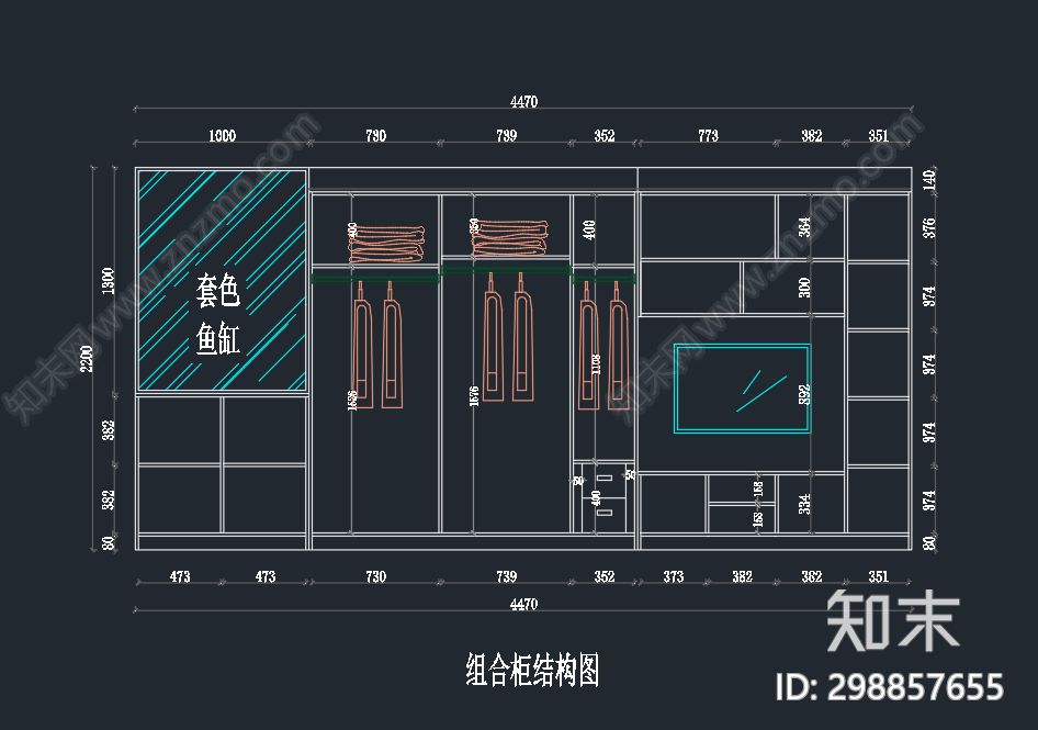 现代家具cad施工图下载【ID:298857655】