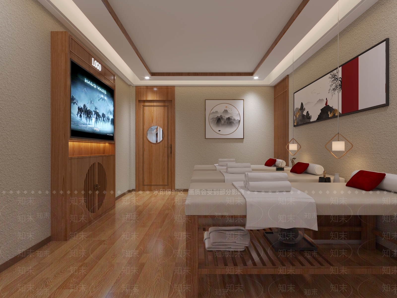 新中式足浴会所3D模型下载【ID:798874141】