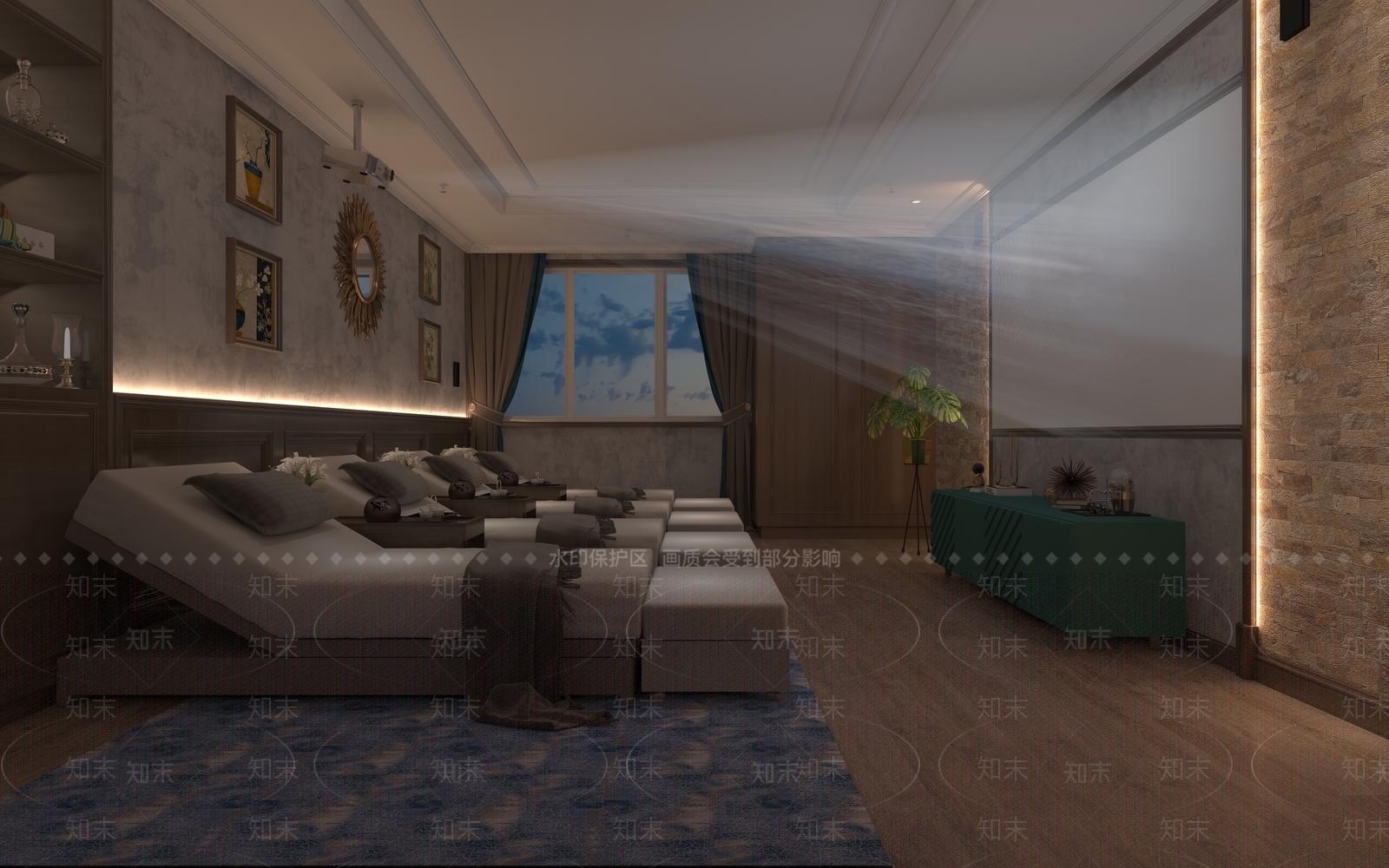 现代足浴会所3D模型下载【ID:798893197】