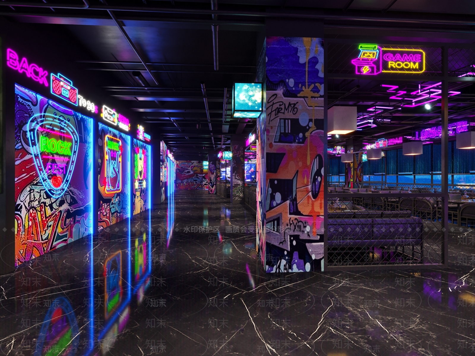 工业风酒吧3D模型下载【ID:498891431】