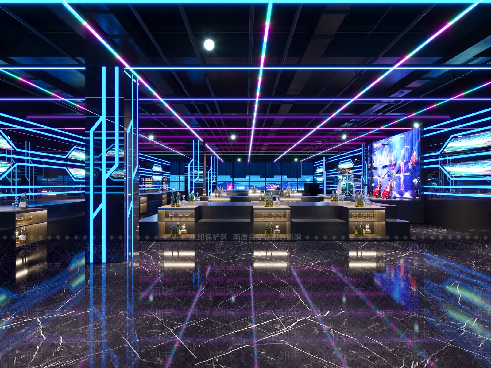 工业风酒吧3D模型下载【ID:498891443】