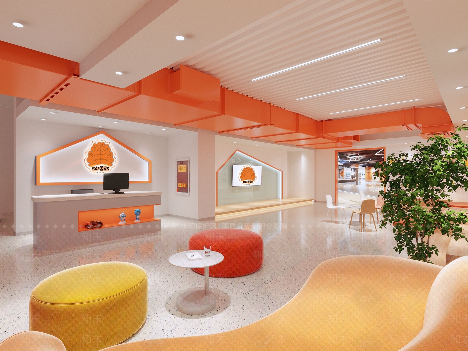 现代儿童手工木作培训学校3D模型下载【ID:998894594】