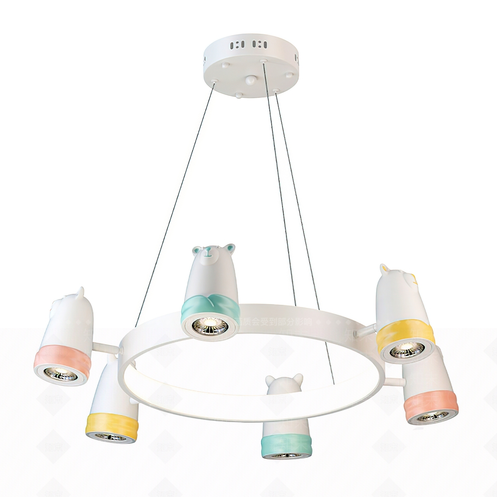 现代儿童卡通吊灯3D模型下载【ID:598907842】