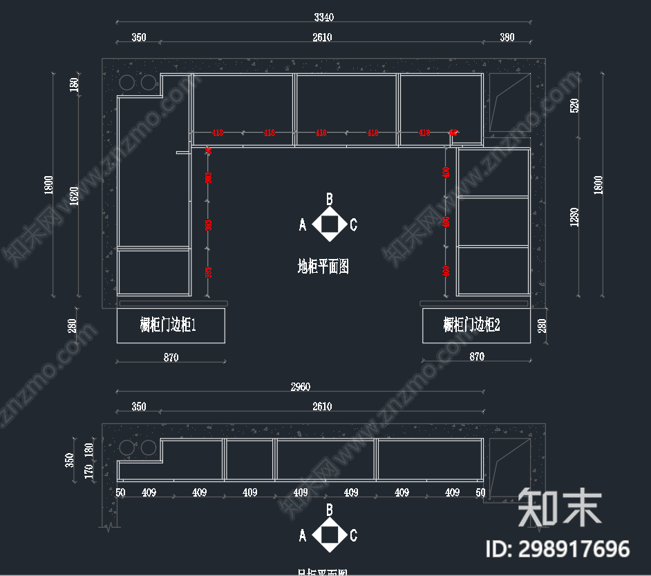 新中式家具cad施工图下载【ID:298917696】