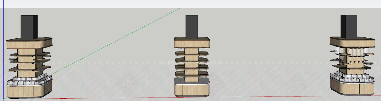 现代超市SU模型下载【ID:1101074260】