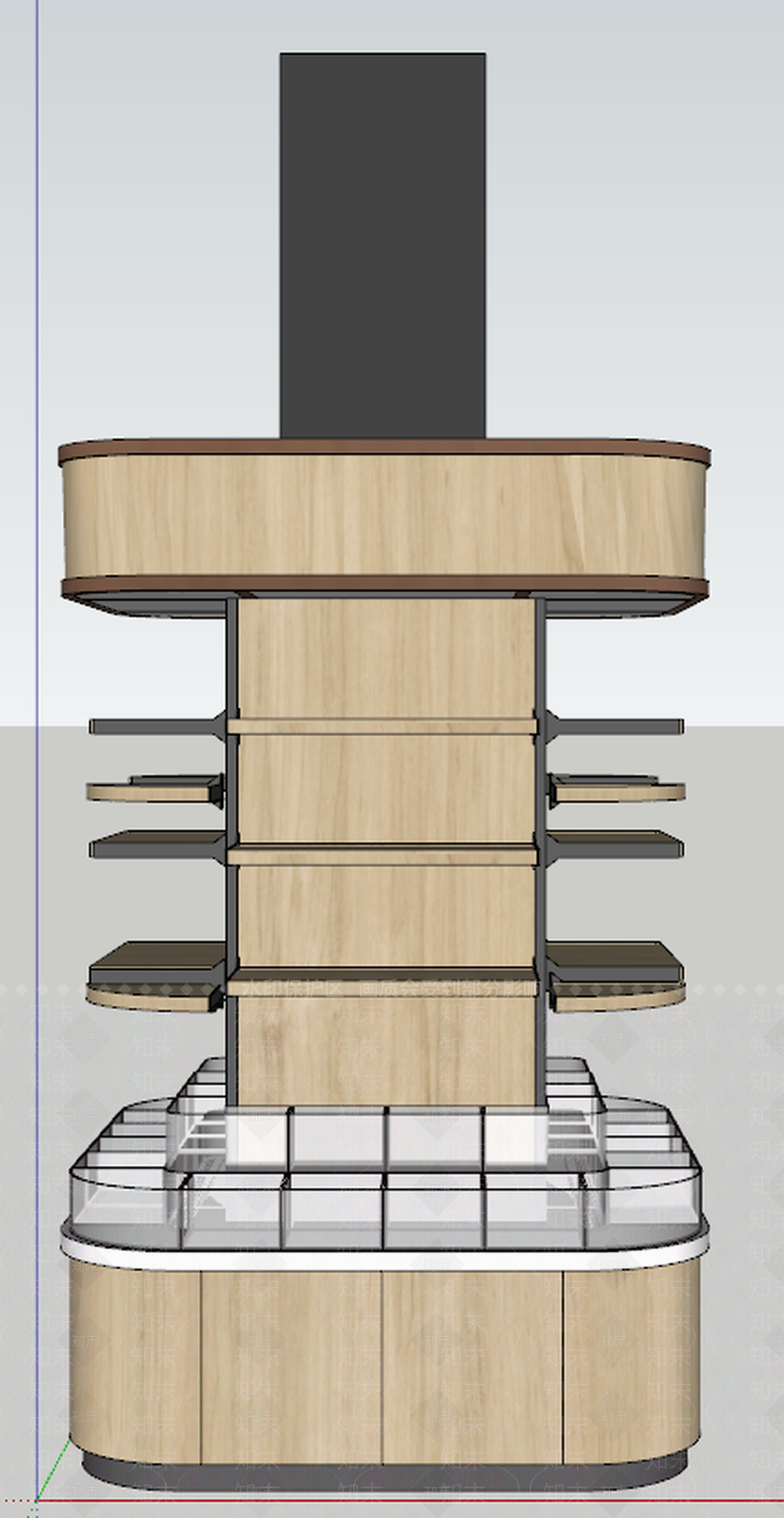 现代超市SU模型下载【ID:1101074260】