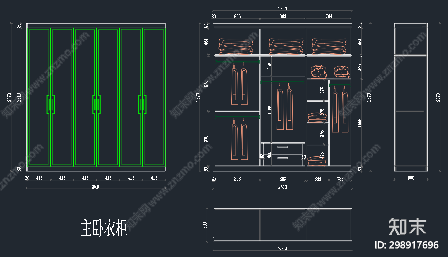 新中式家具cad施工图下载【ID:298917696】