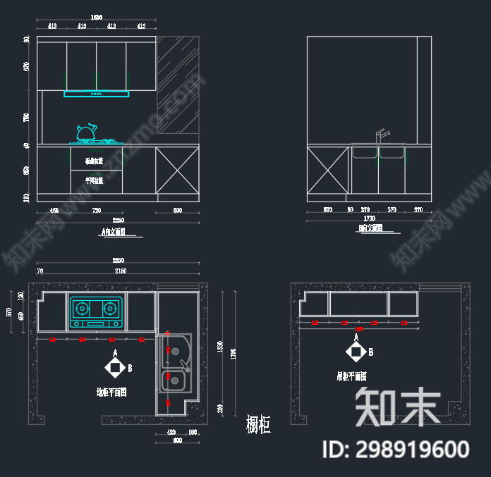 现代家具cad施工图下载【ID:298919600】