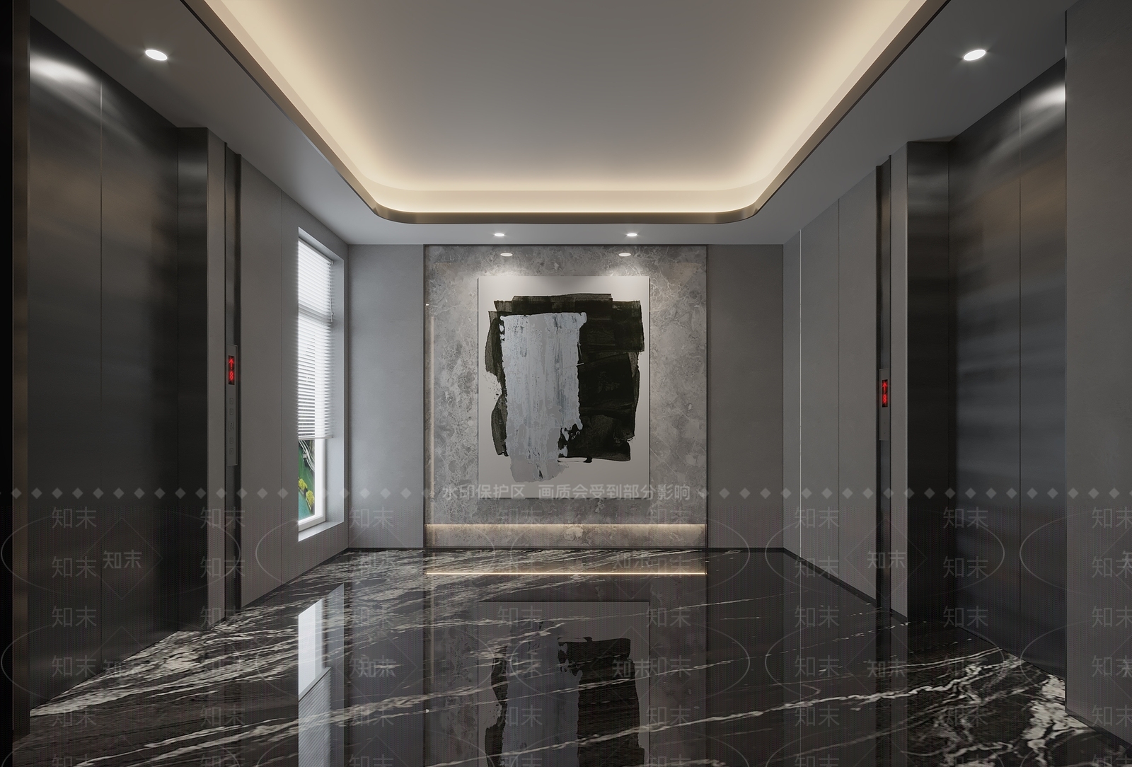 现代公司电梯间3D模型下载【ID:998940823】