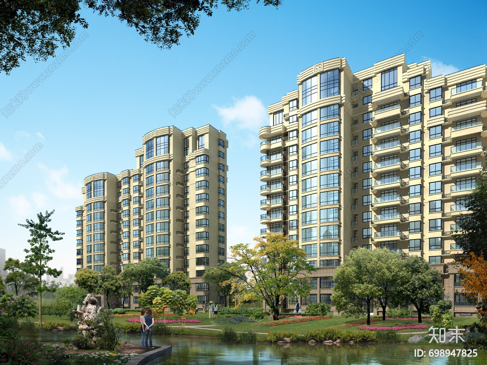 现代单栋住宅cad施工图下载【ID:698947825】