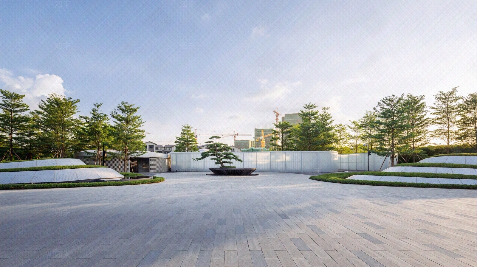 白天小区外景贴图下载【ID:1195310160】