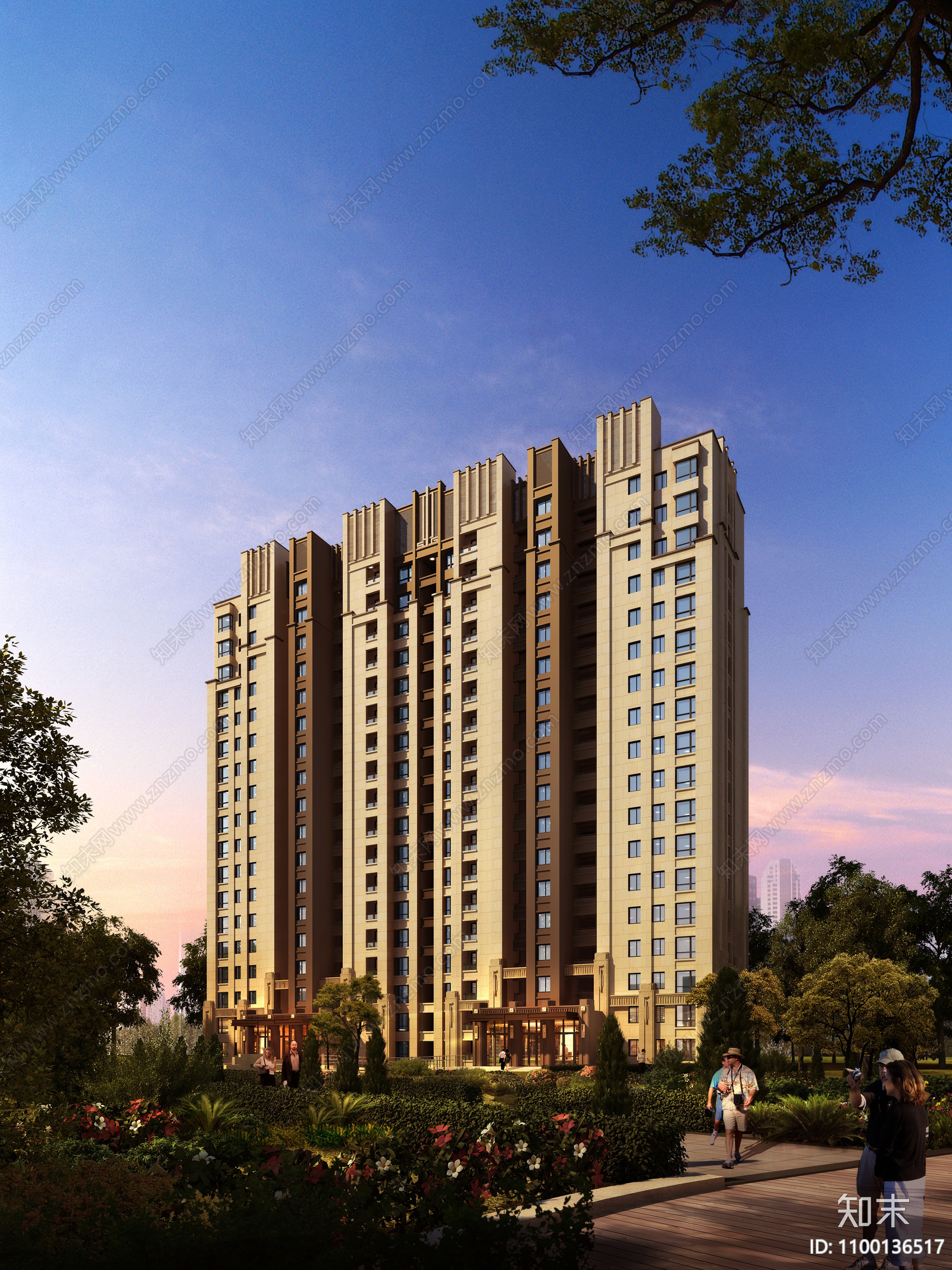 现代鸟瞰小区建筑施工图下载【ID:1100136517】