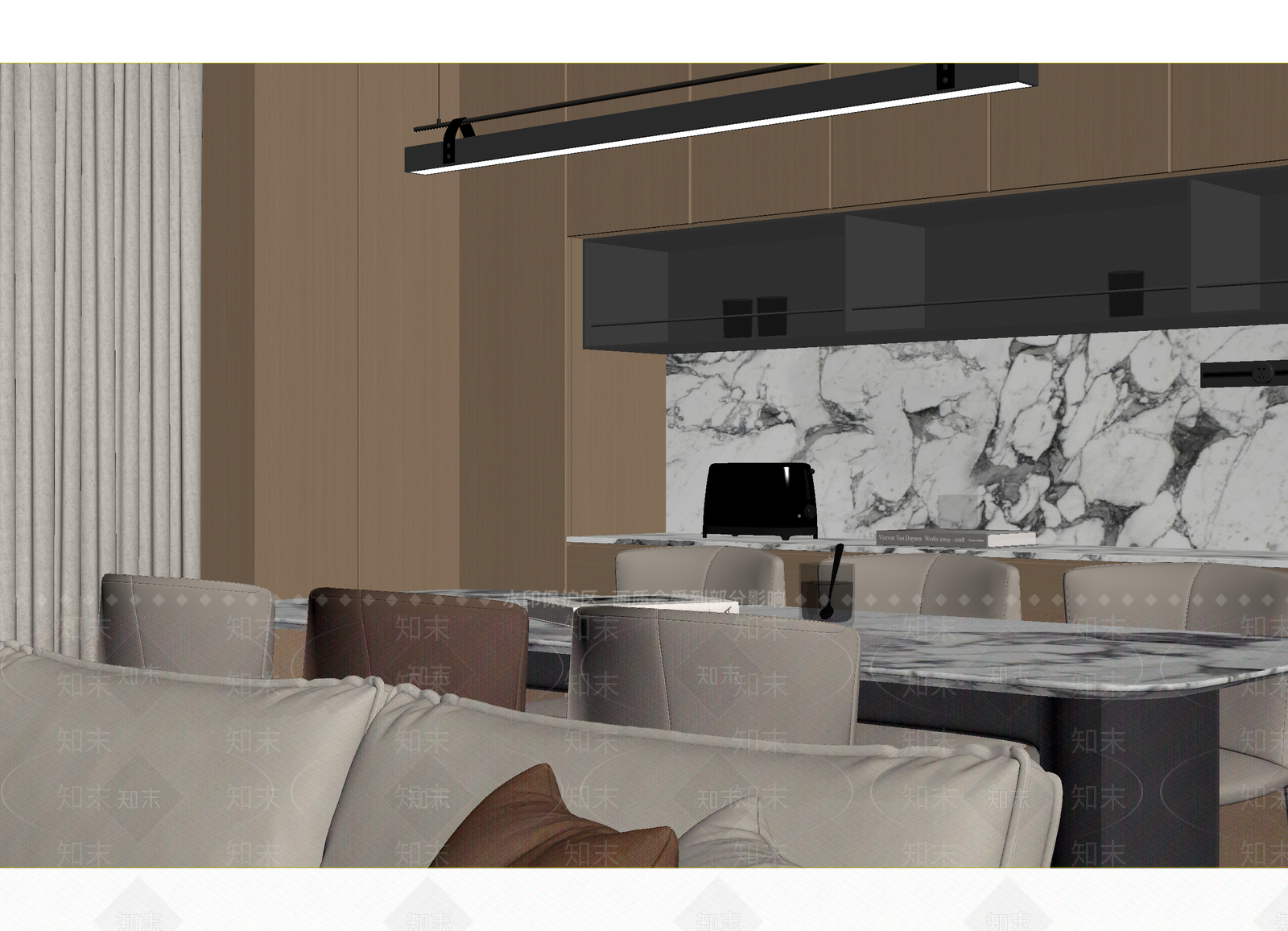 现代客餐厅3D模型下载【ID:1215154481】