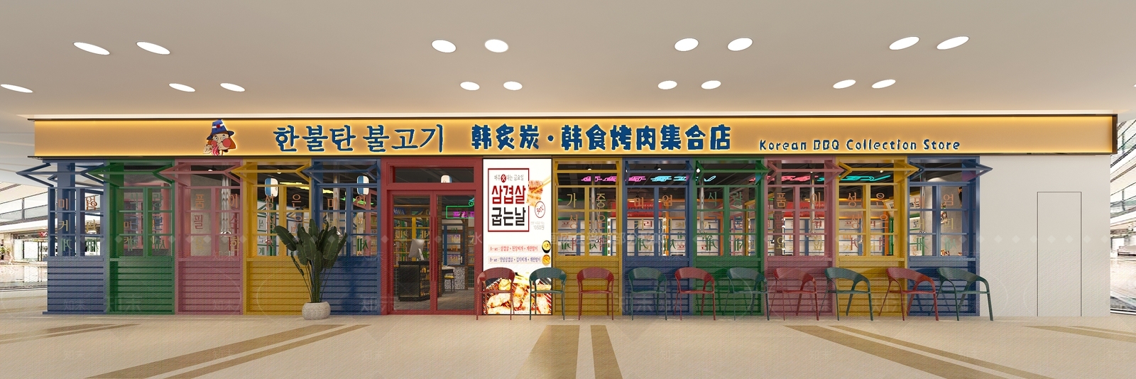 工业风烤肉餐厅3D模型下载【ID:398995069】