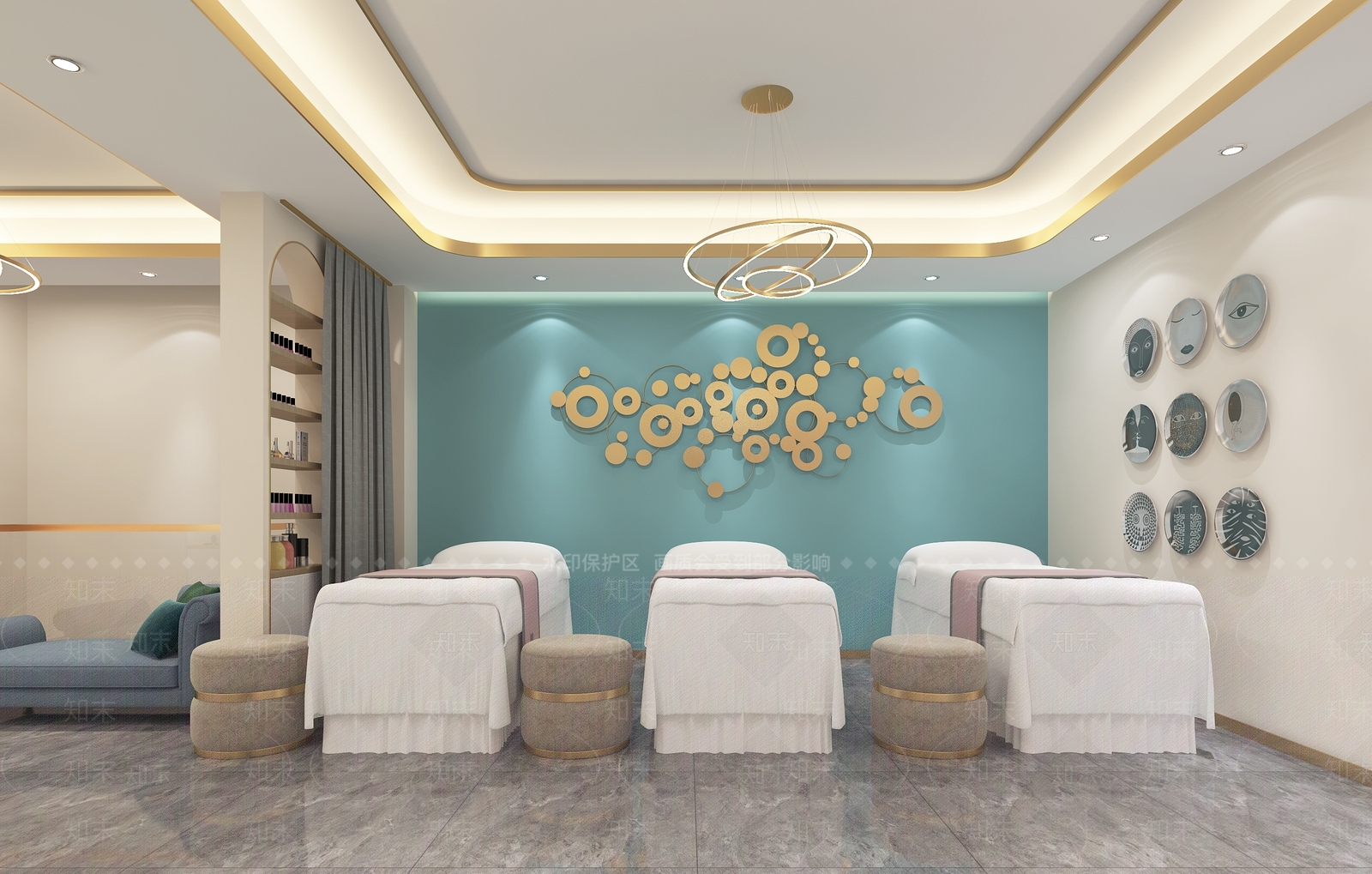 现代美容美甲店3D模型下载【ID:998996541】