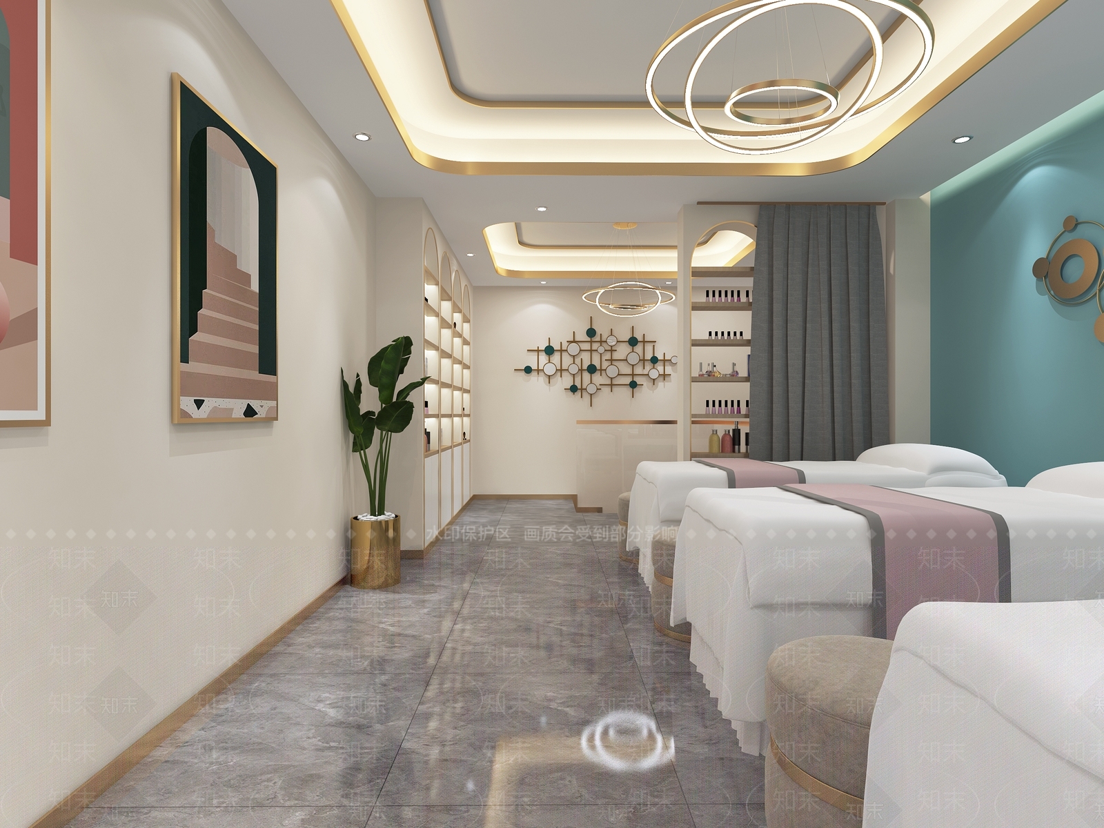 现代美容美甲店3D模型下载【ID:998996541】