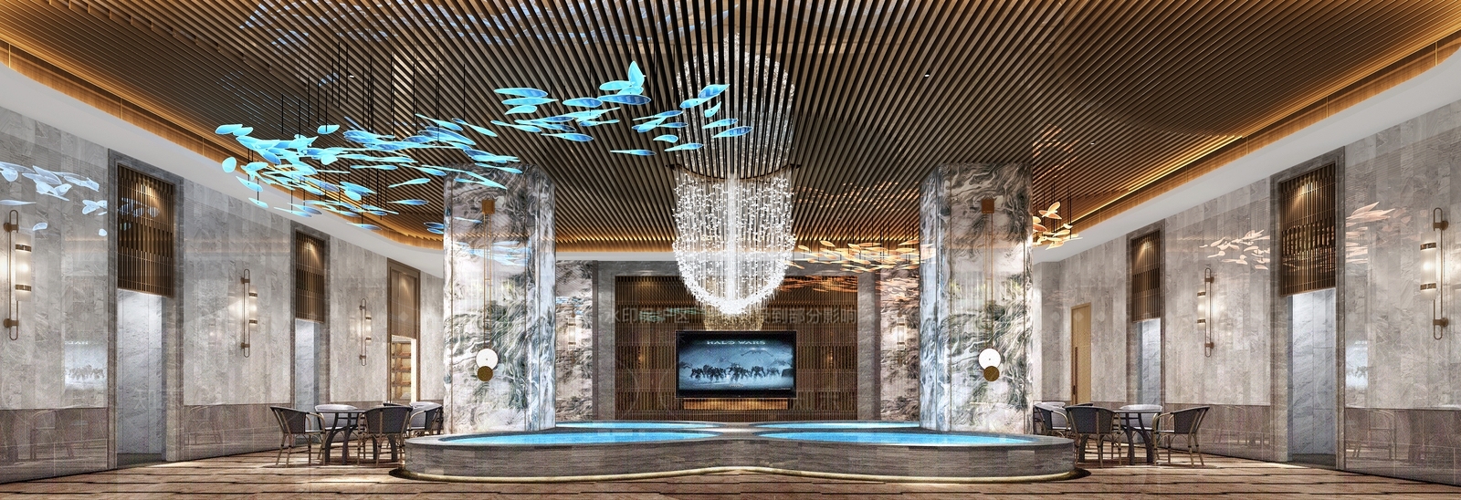 新中式足浴会所3D模型下载【ID:798997109】