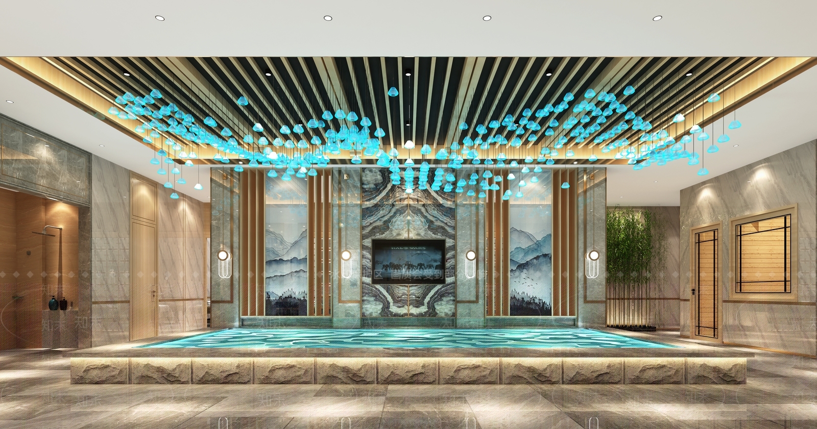 新中式足浴会所3D模型下载【ID:799001125】
