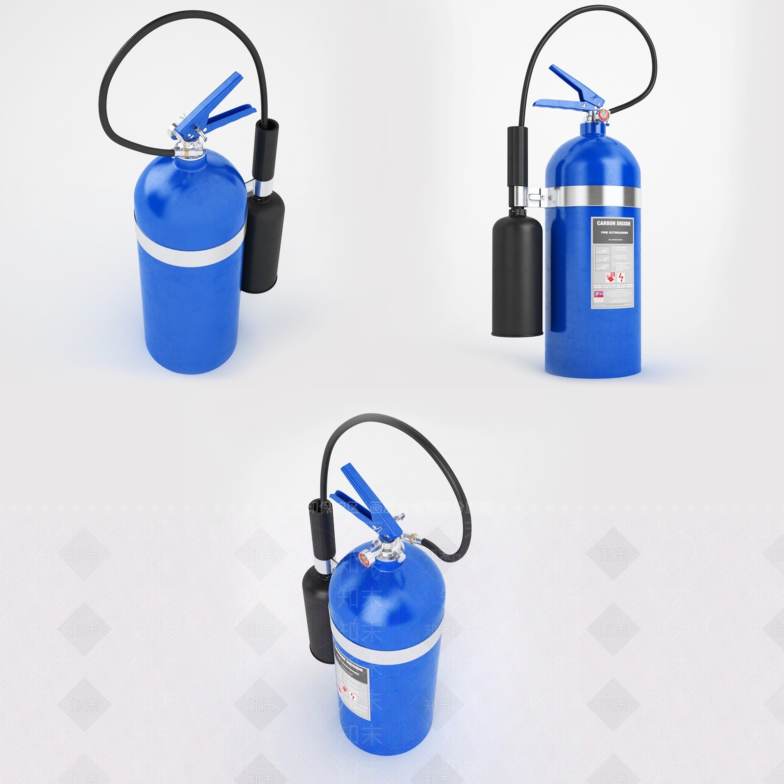 现代灭火器3D模型下载【ID:899002516】