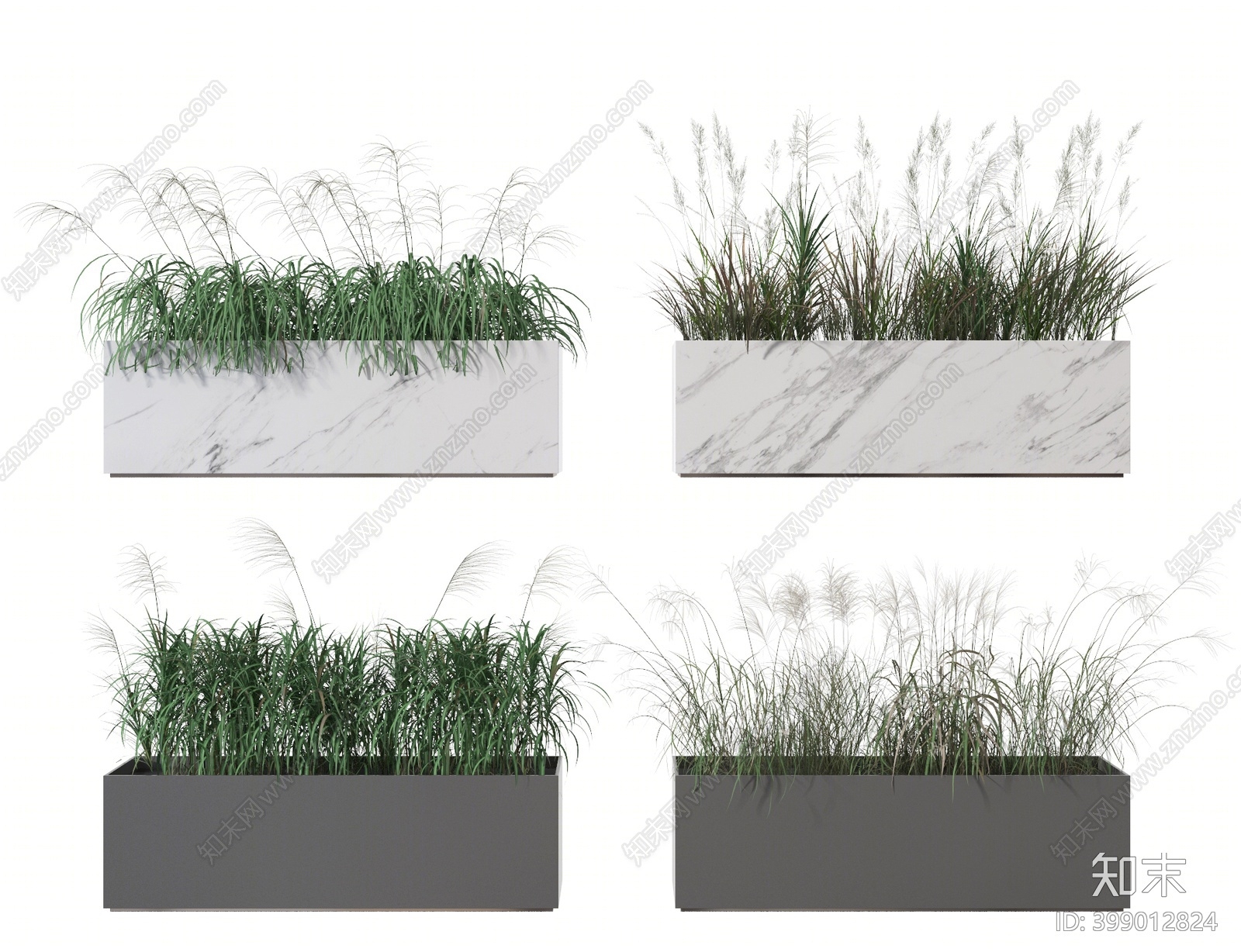 现代花坛花钵3D模型下载【ID:399012824】