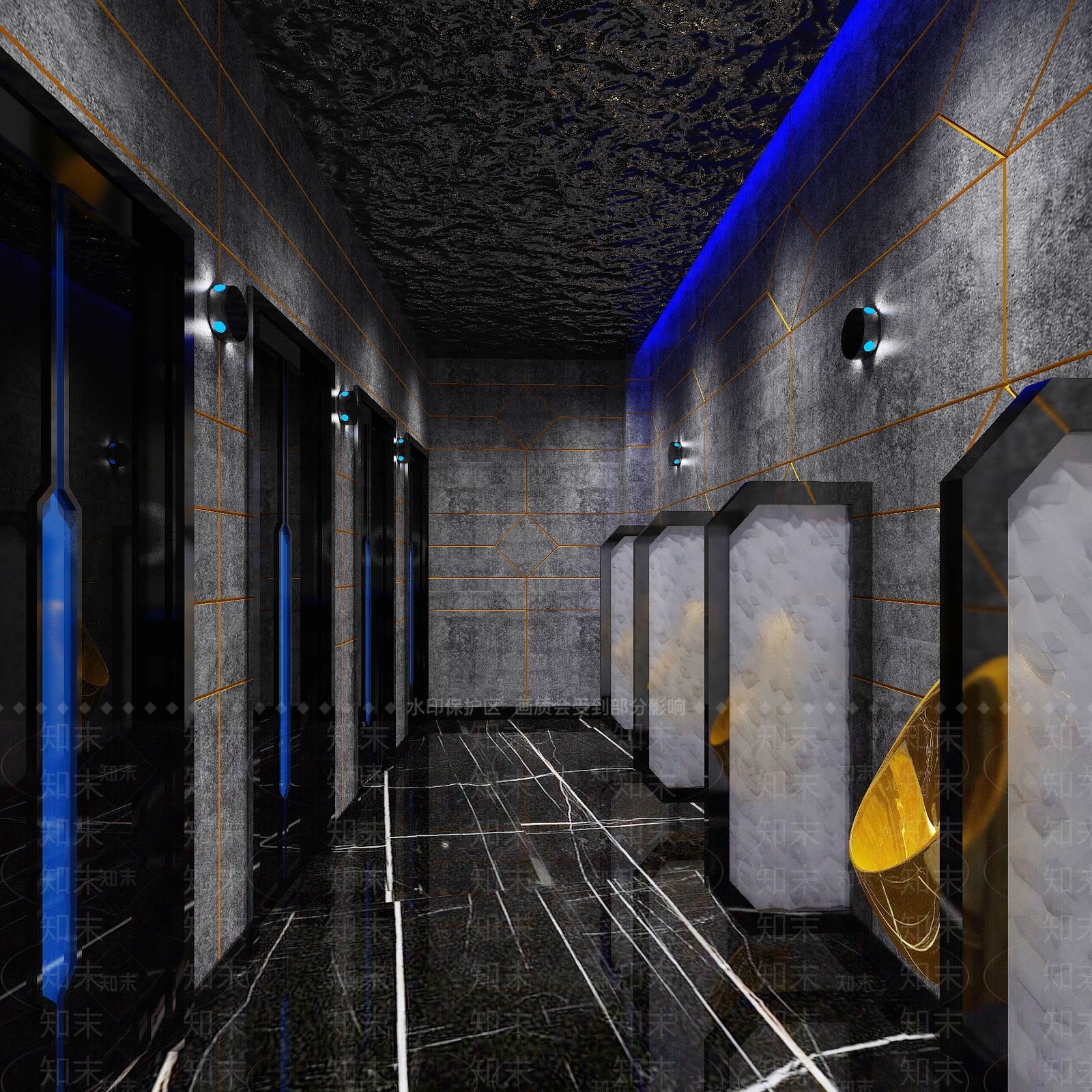 现代科技感酒吧3D模型下载【ID:499024453】