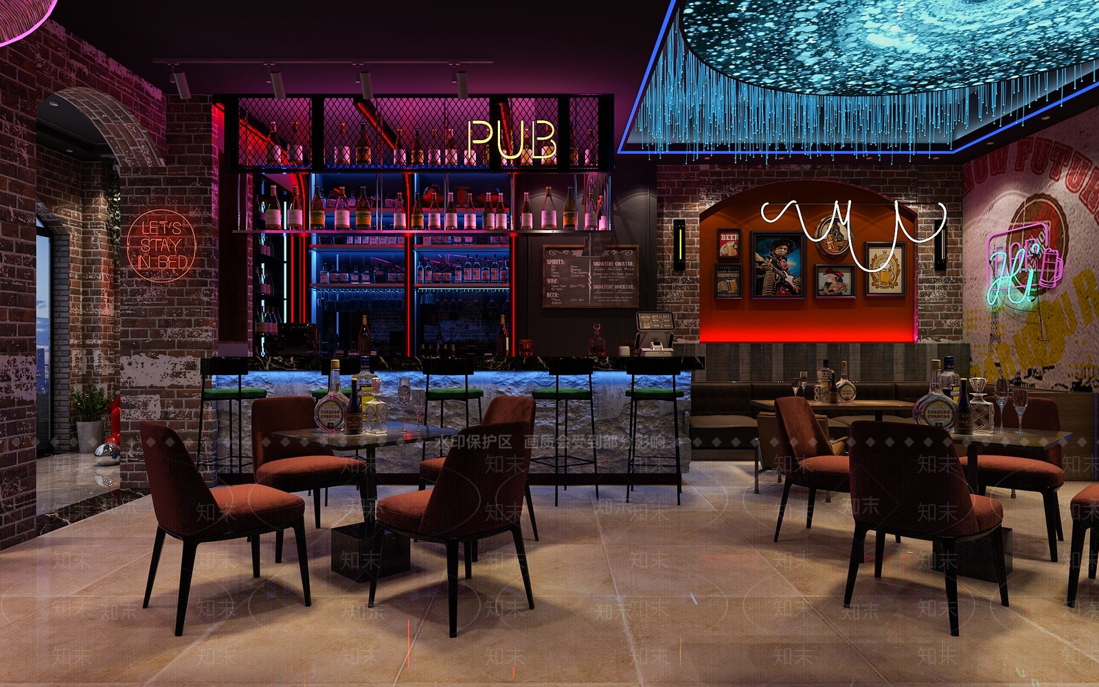工业风酒吧3D模型下载【ID:499029456】