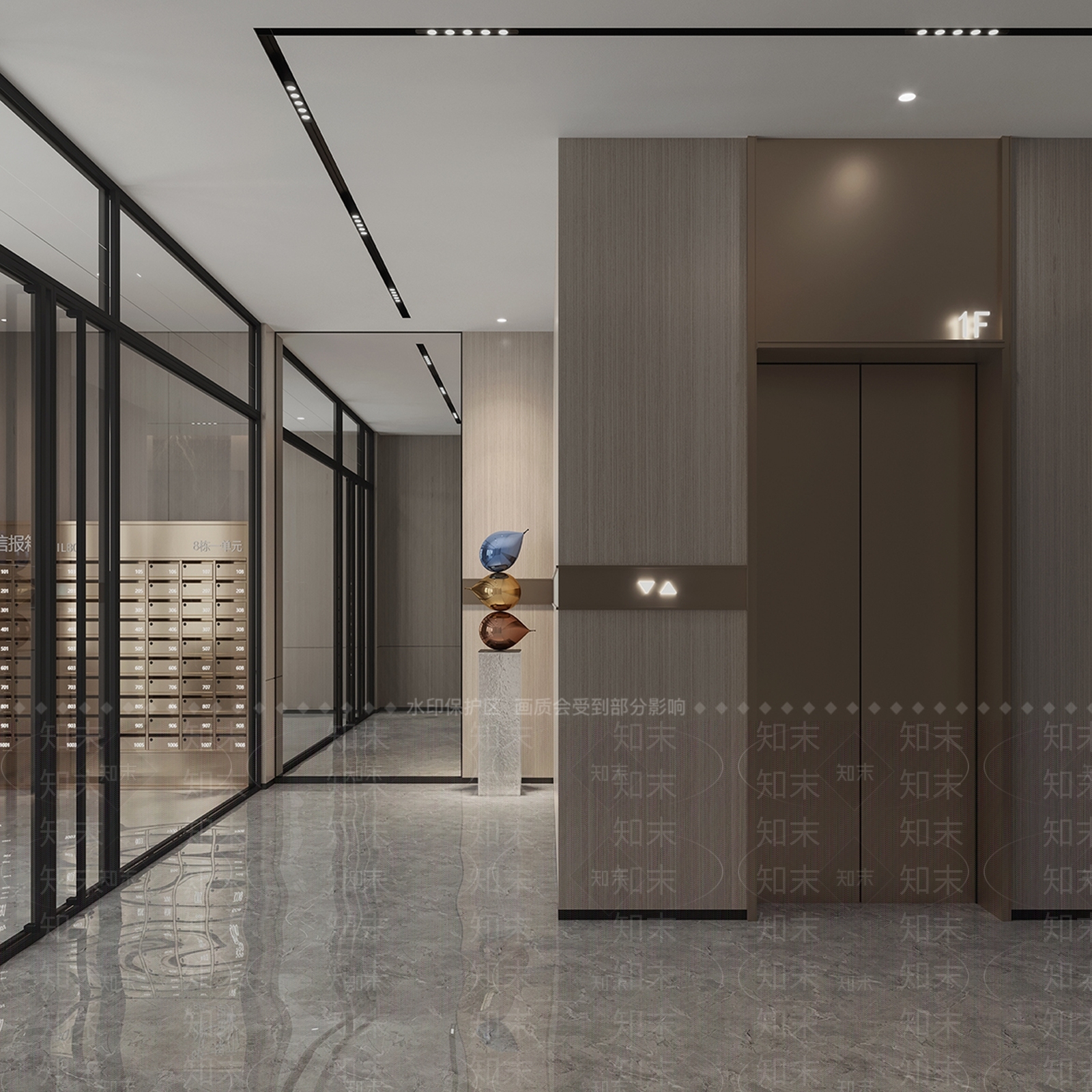 现代公司电梯间3D模型下载【ID:999028830】