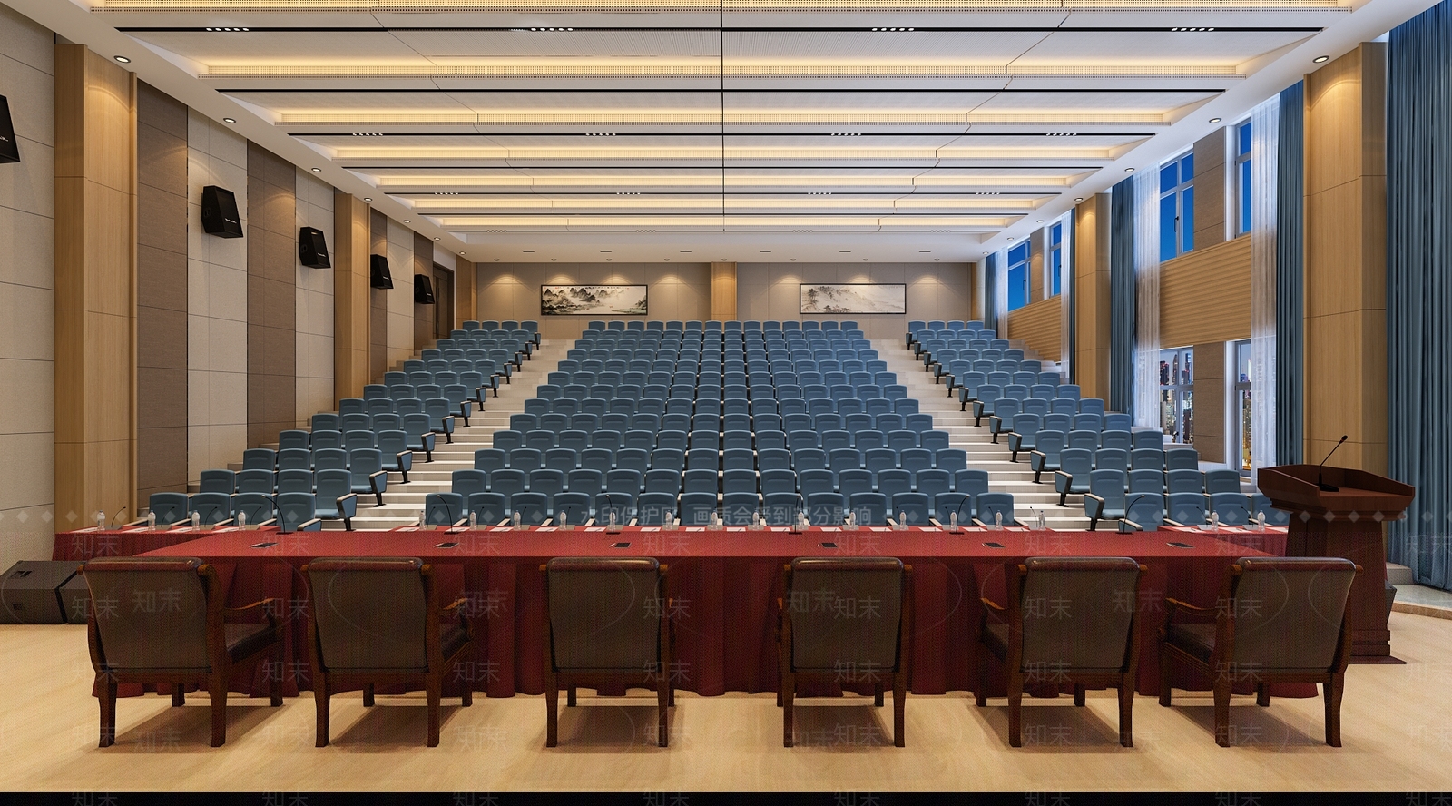 现代报告厅3D模型下载【ID:599030236】