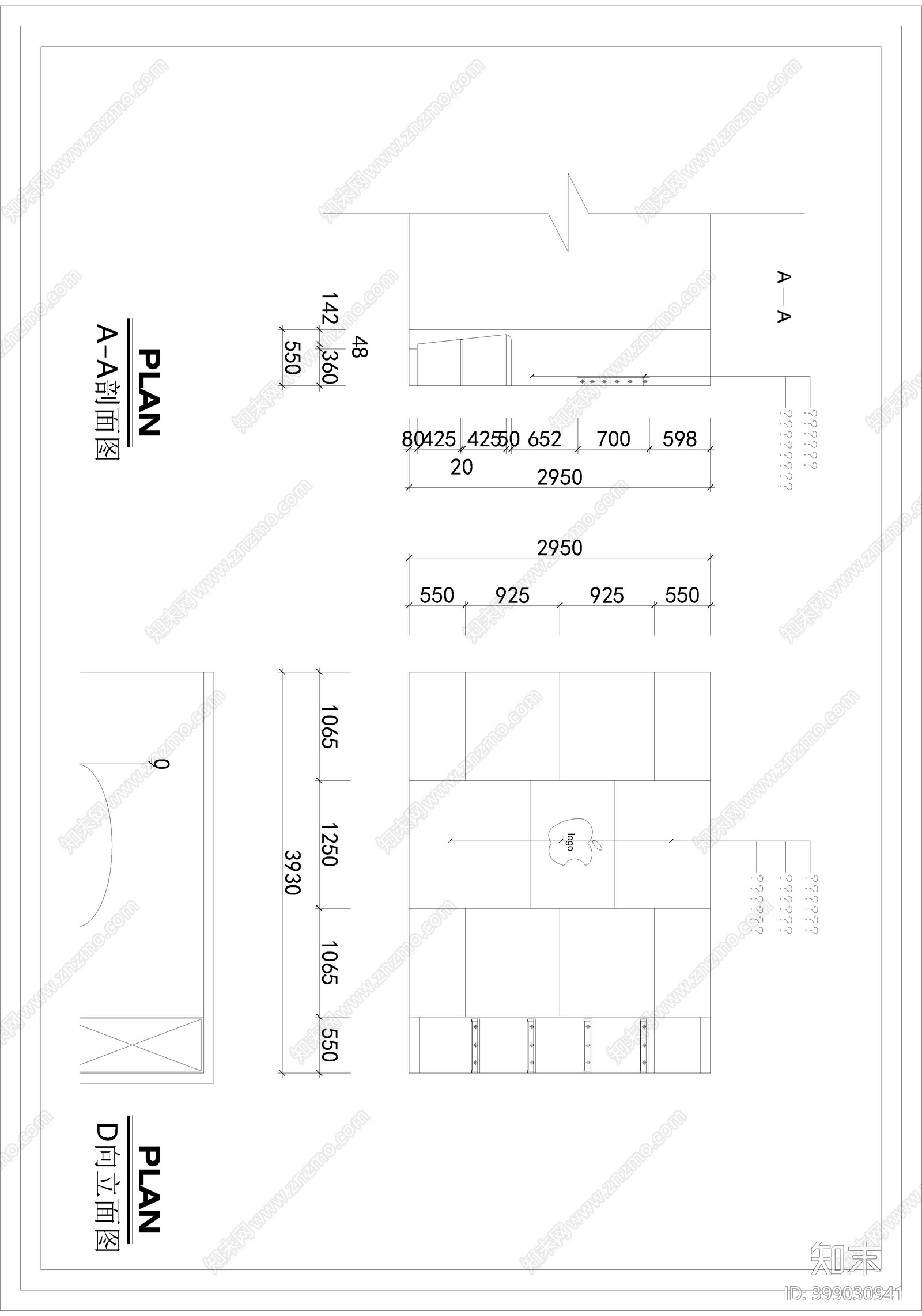 现代手机专卖店cad施工图下载【ID:399030941】