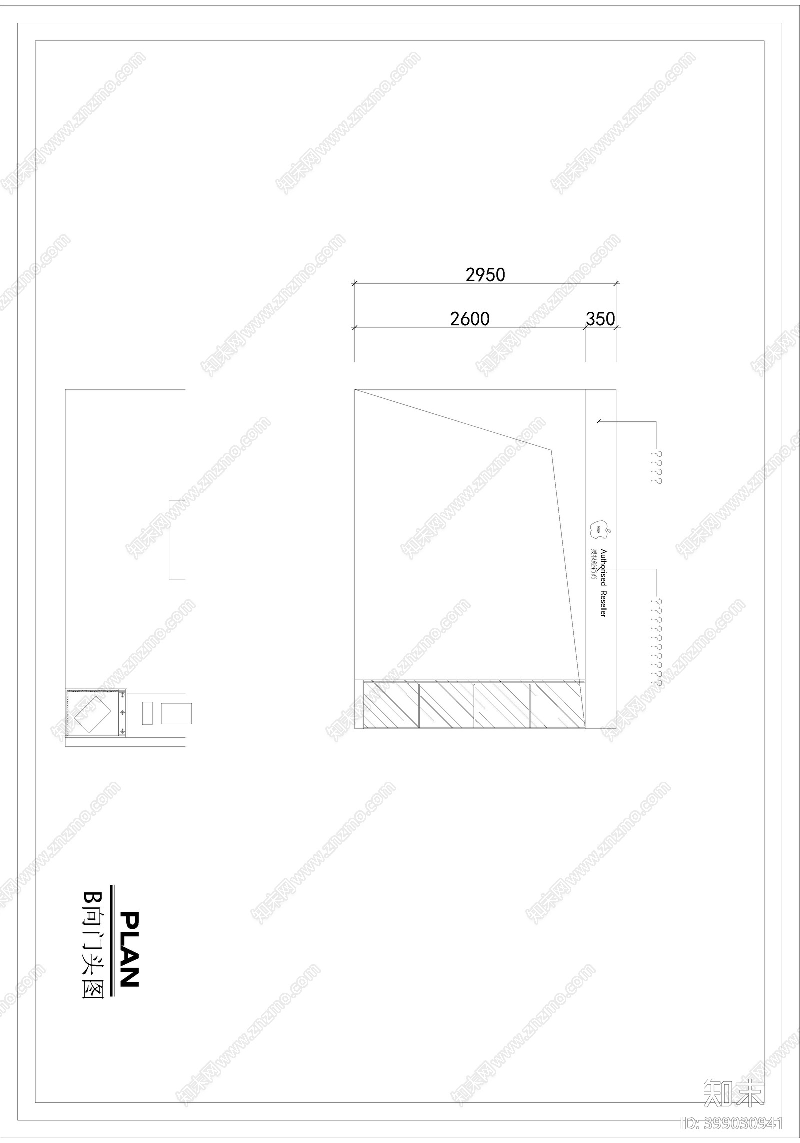 现代手机专卖店cad施工图下载【ID:399030941】