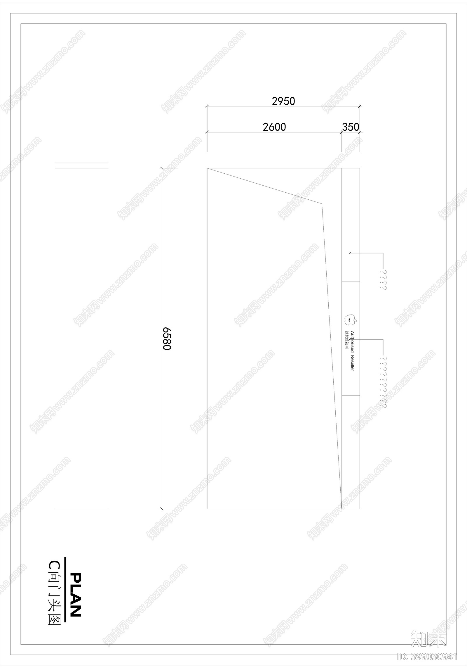 现代手机专卖店cad施工图下载【ID:399030941】