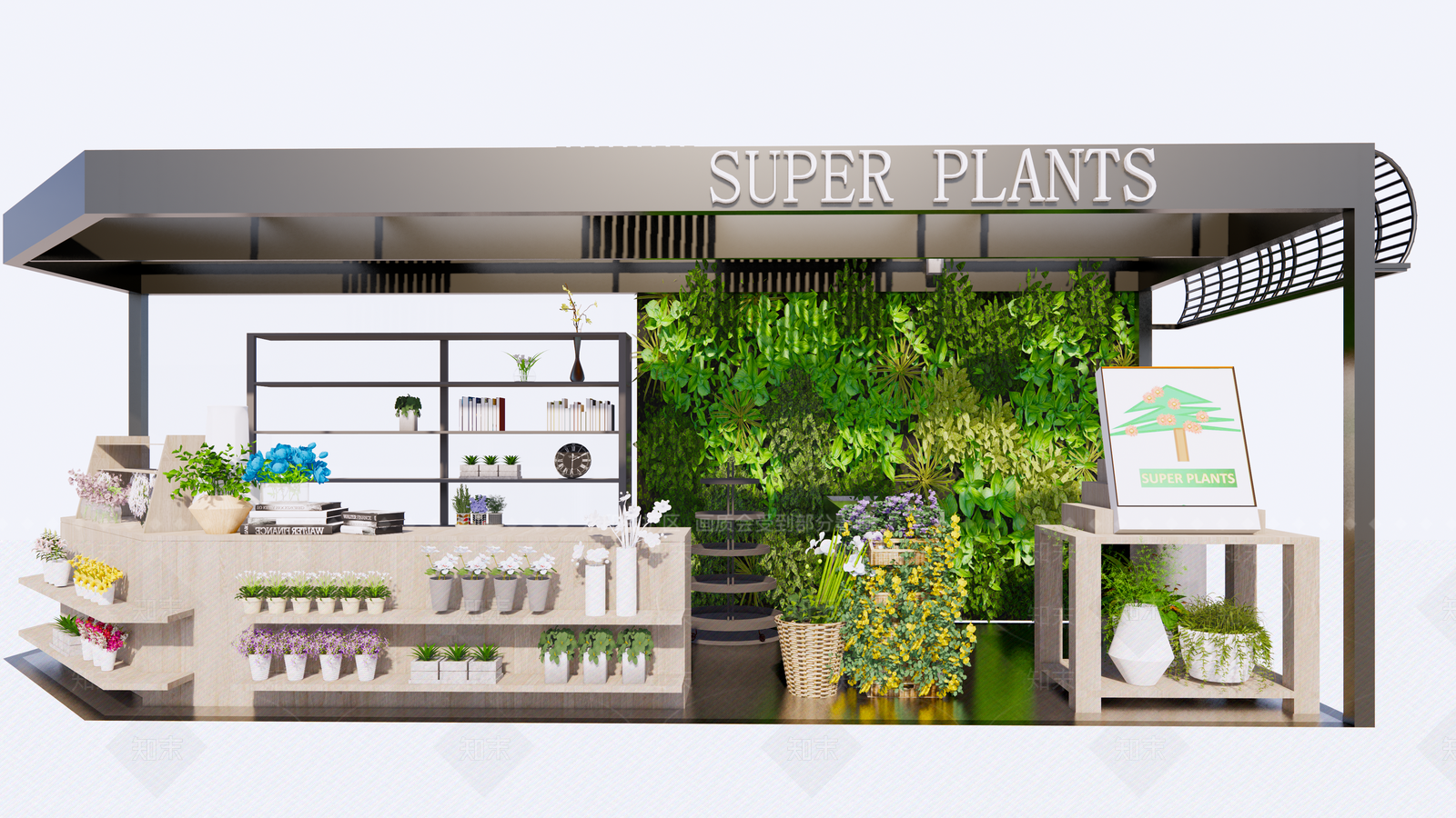 现代花店SU模型下载【ID:999038181】