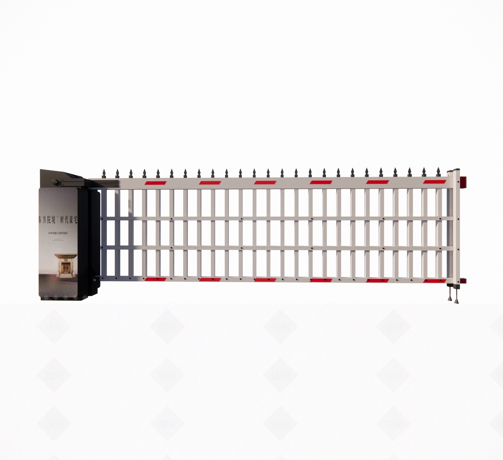 现代道闸杆SU模型下载【ID:799046518】