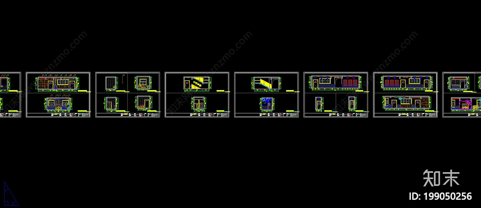 幼儿园室内cad施工图下载【ID:199050256】