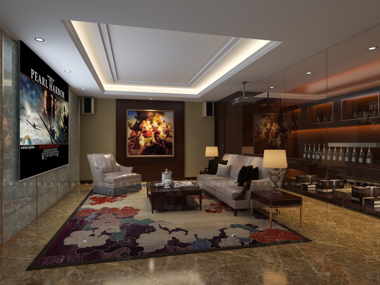 现代家居影音室3D模型下载【ID:899091938】
