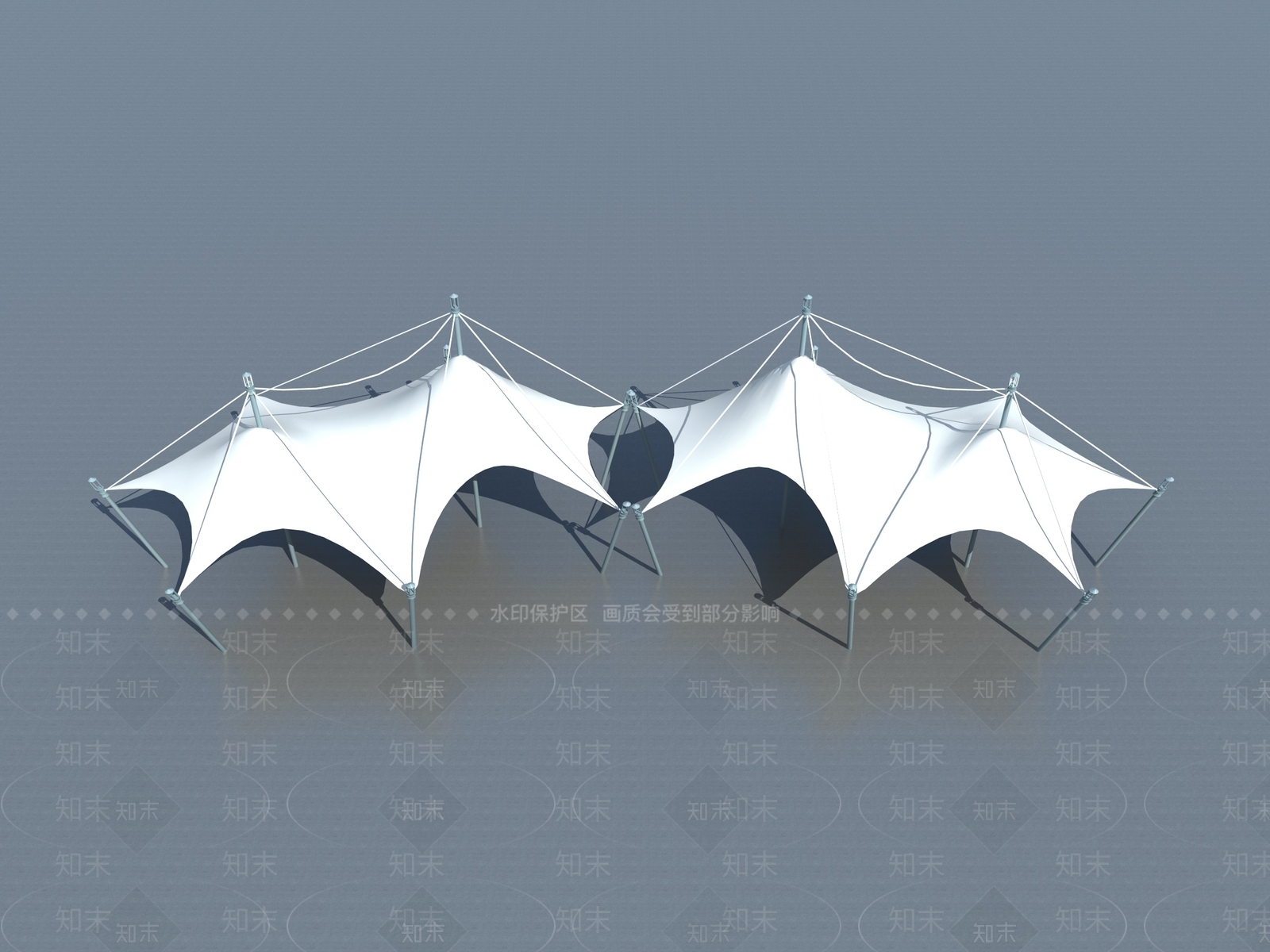 现代公园亭子3D模型下载【ID:699099090】
