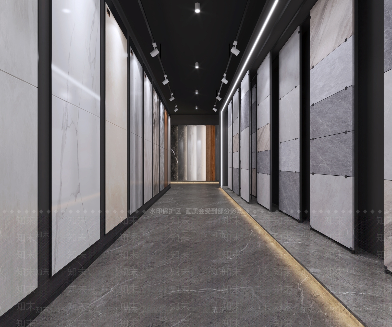 现代瓷砖展厅3D模型下载【ID:399102625】