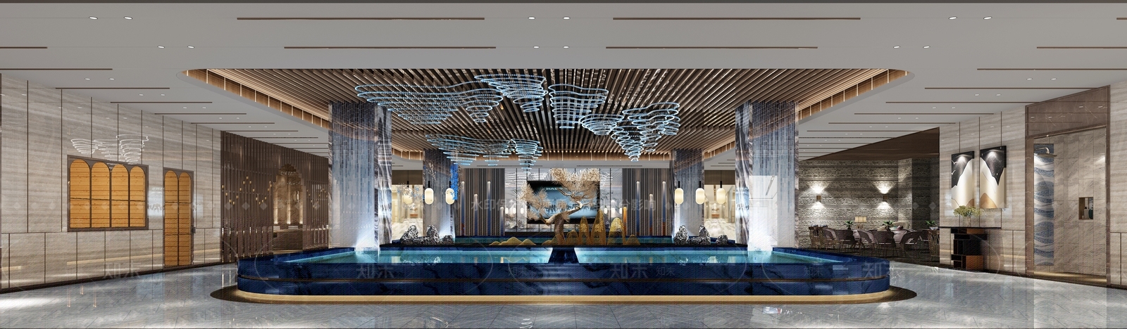新中式足浴会所3D模型下载【ID:799112114】