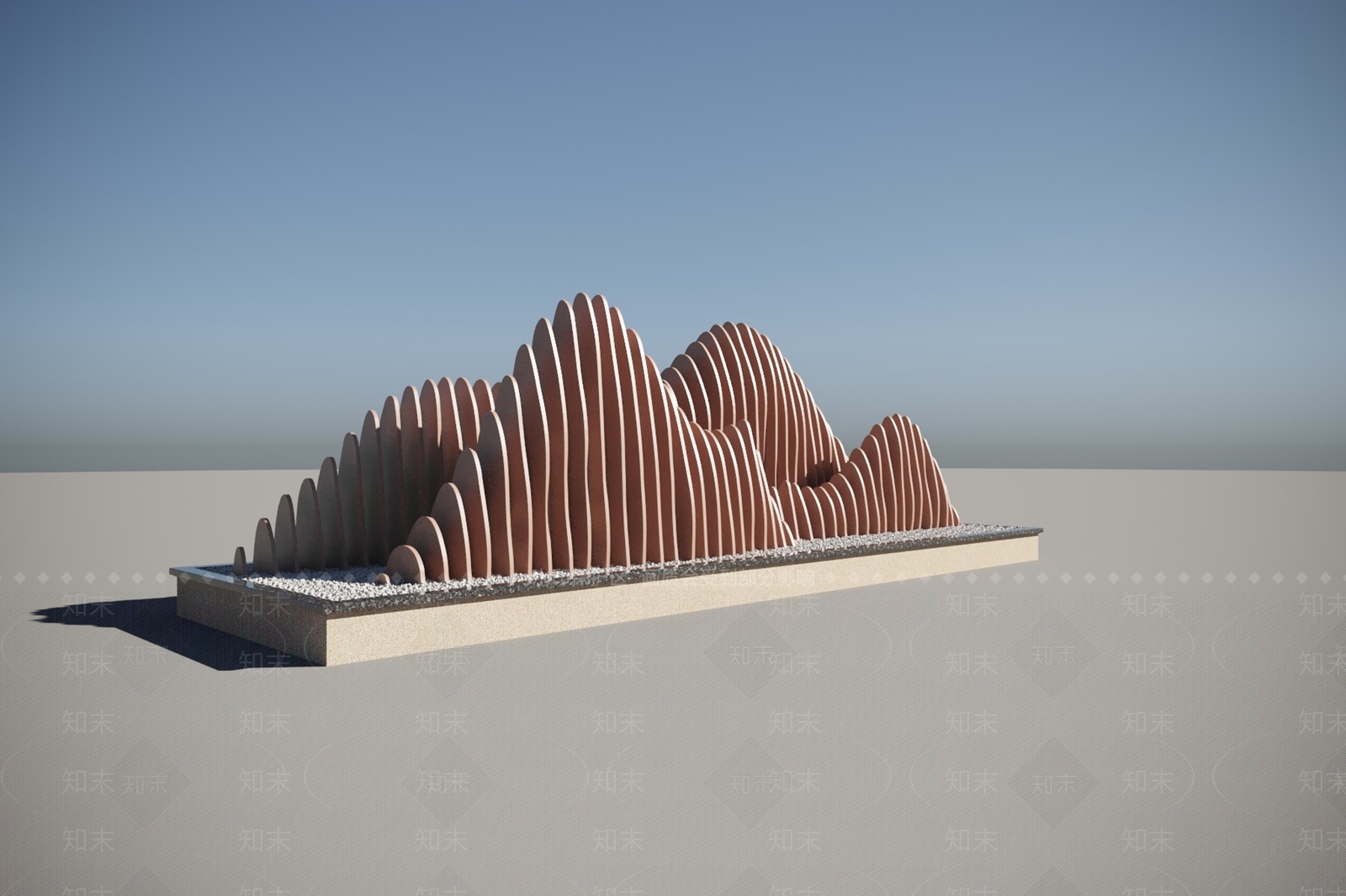 现代城市雕塑小品3D模型下载【ID:899113490】