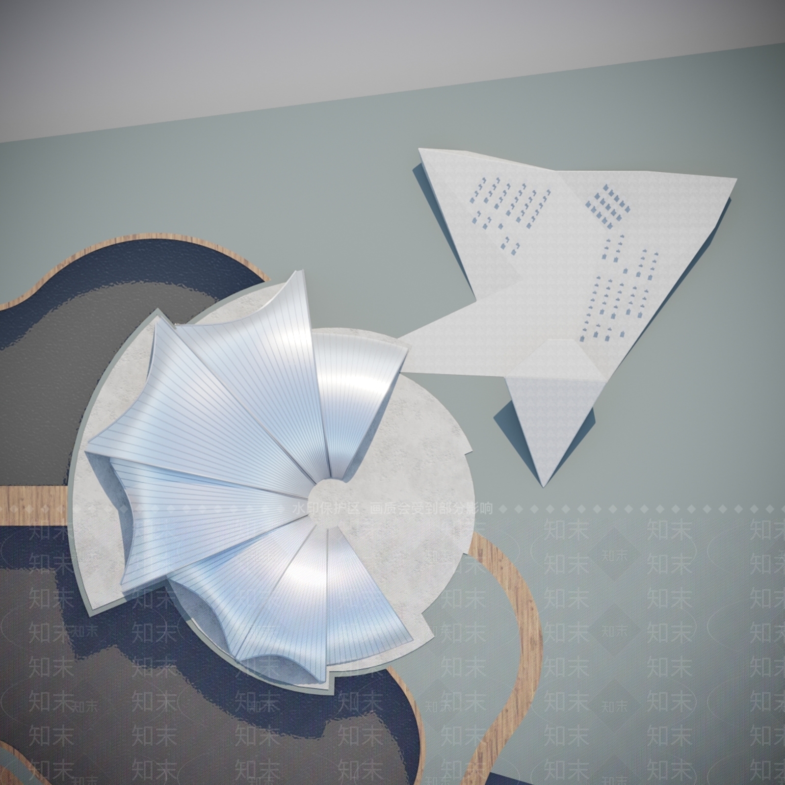 现代艺术风格建筑3D模型下载【ID:599113494】