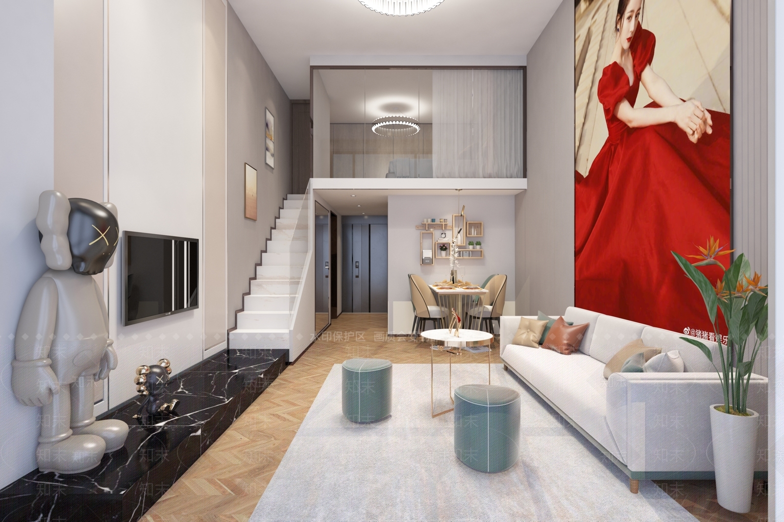现代单身公寓3D模型下载【ID:999119772】