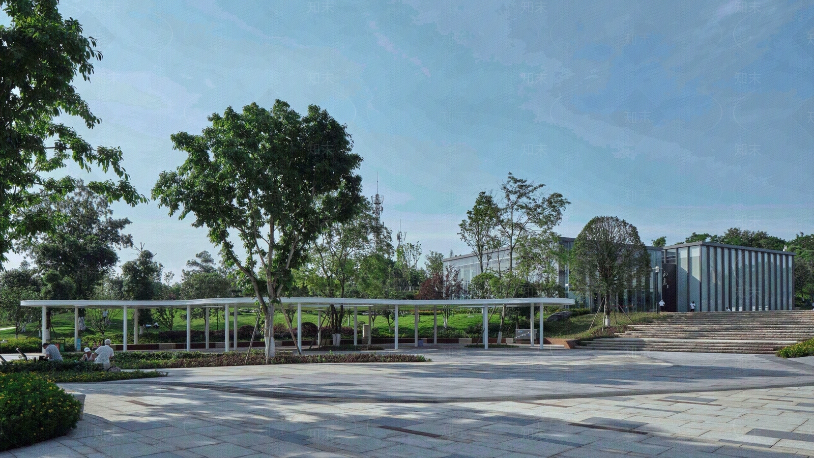 白天小区活动区外景贴图下载【ID:299124953】