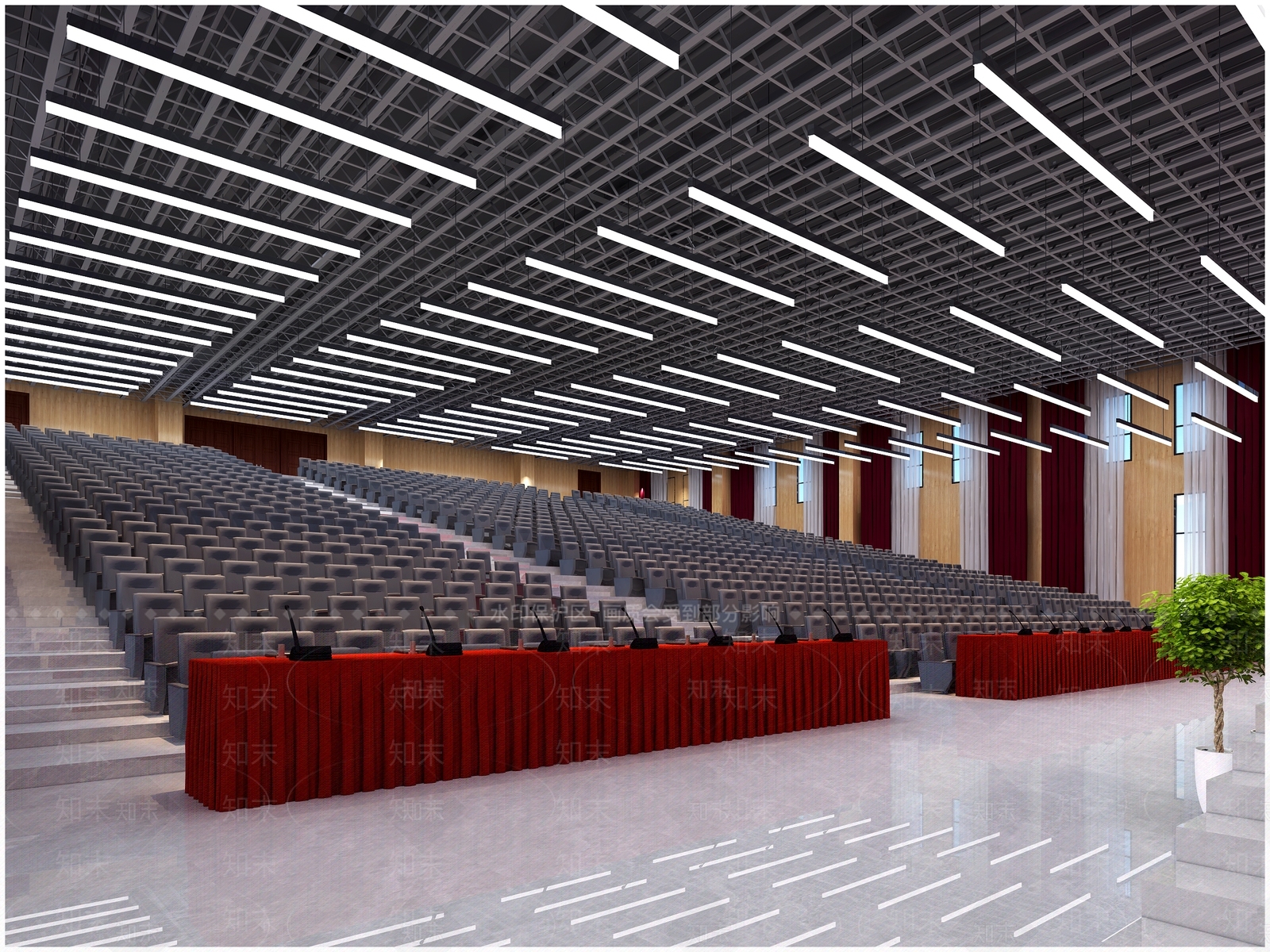 现代报告厅3D模型下载【ID:799128885】