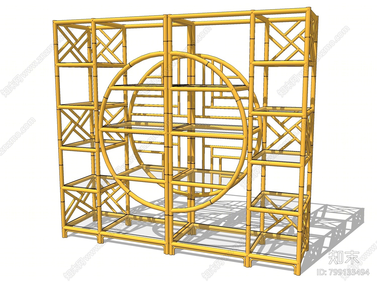 中式博古架SU模型下载【ID:799133494】