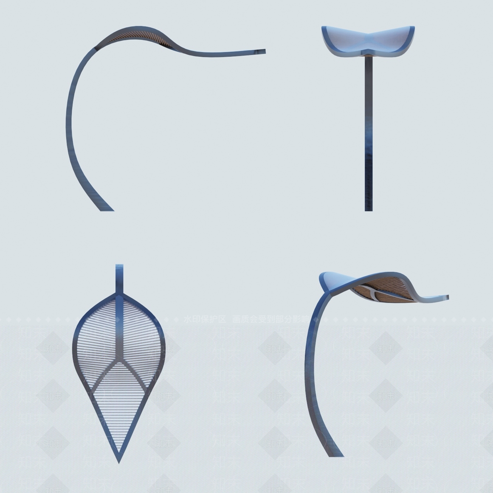 现代城市雕塑小品3D模型下载【ID:899134327】