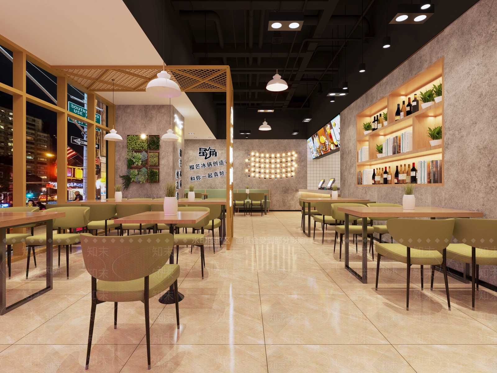 现代火锅店3D模型下载【ID:399136248】