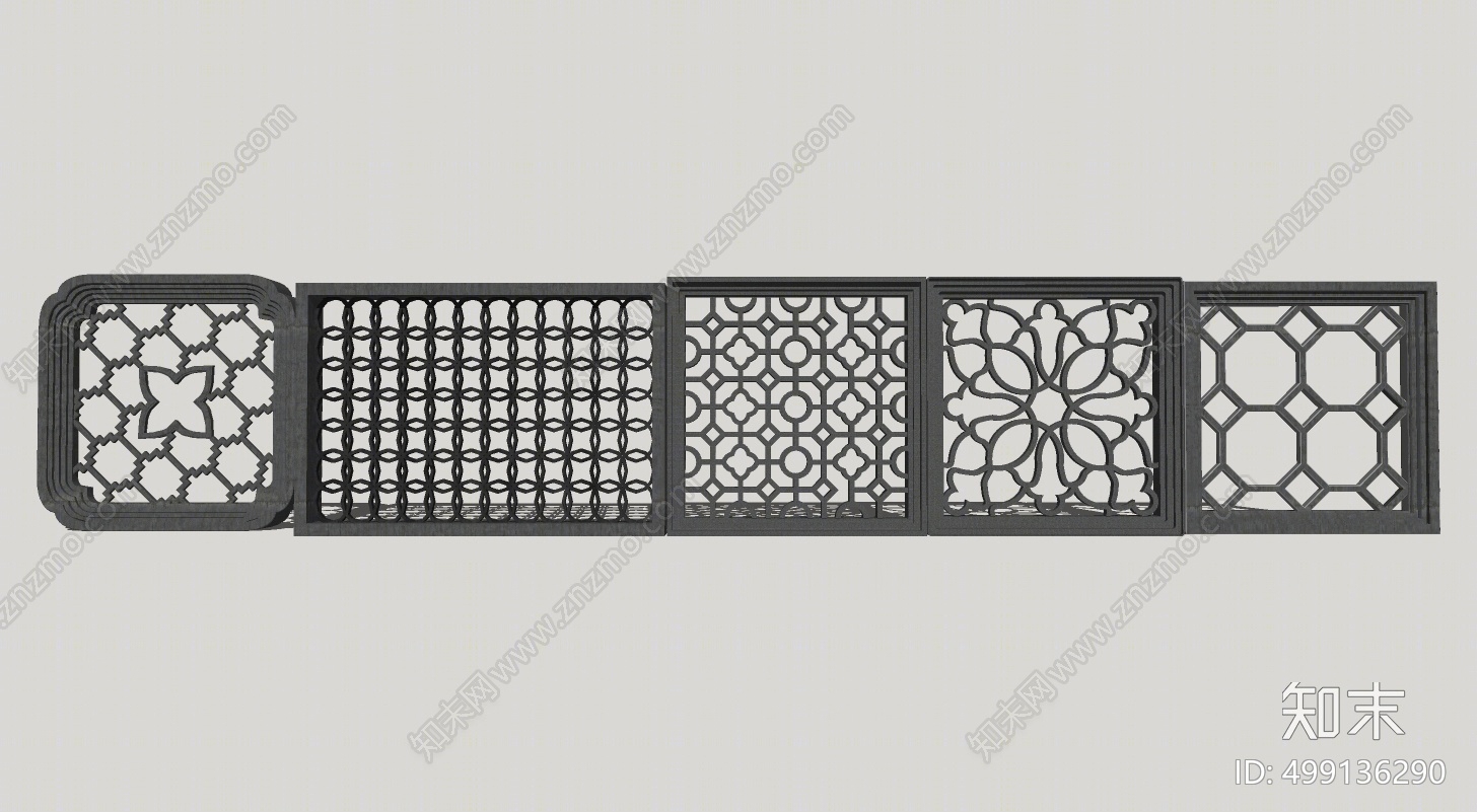中式雕花SU模型下载【ID:499136290】