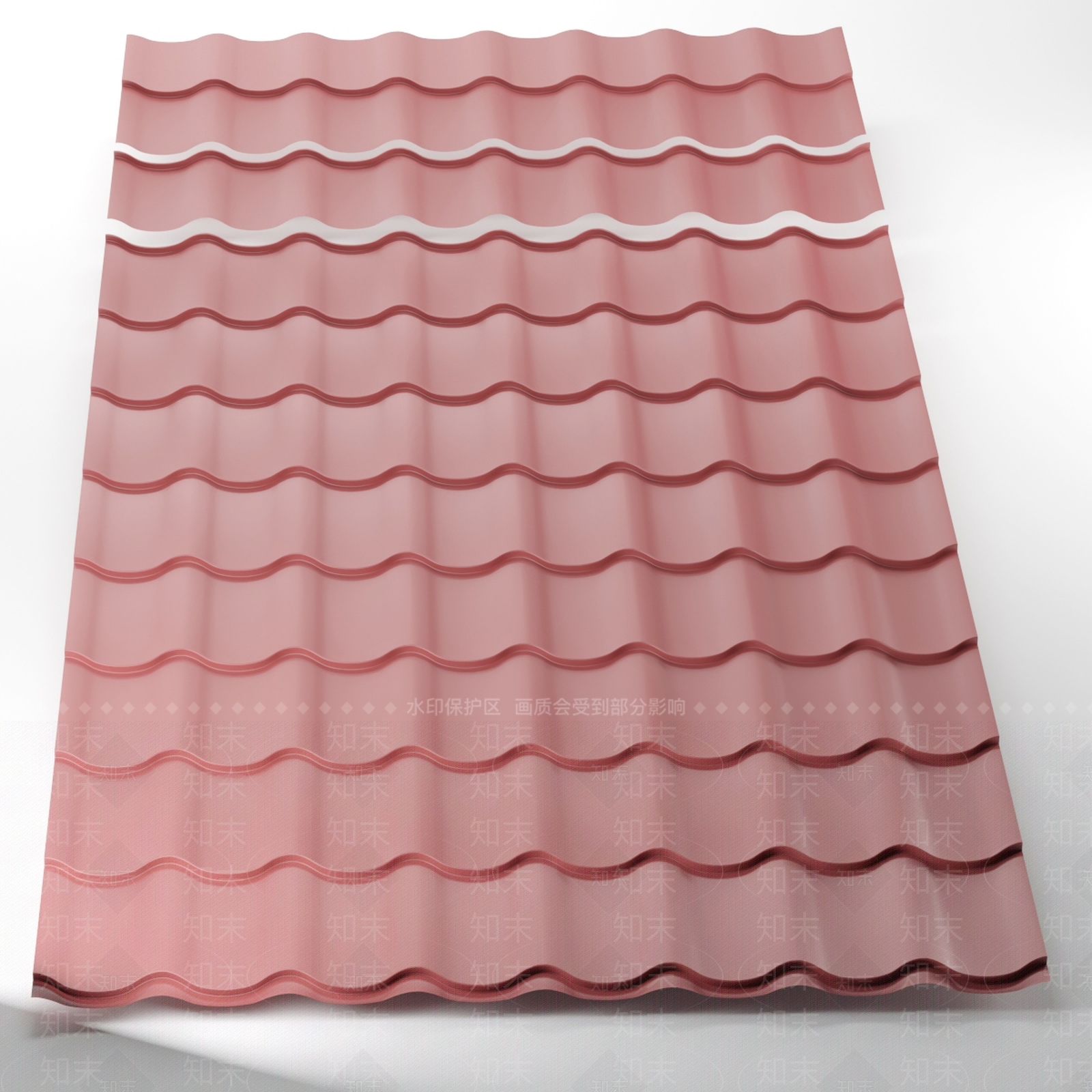 现代屋顶瓦片3D模型下载【ID:799146562】