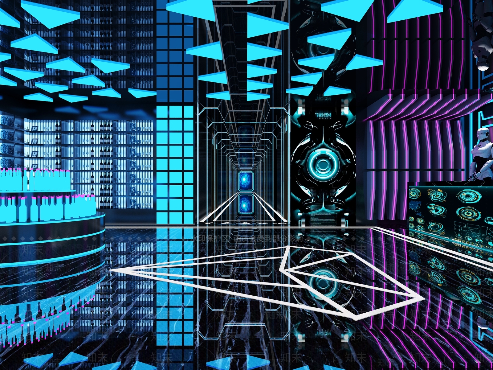 现代酒吧3D模型下载【ID:499154406】